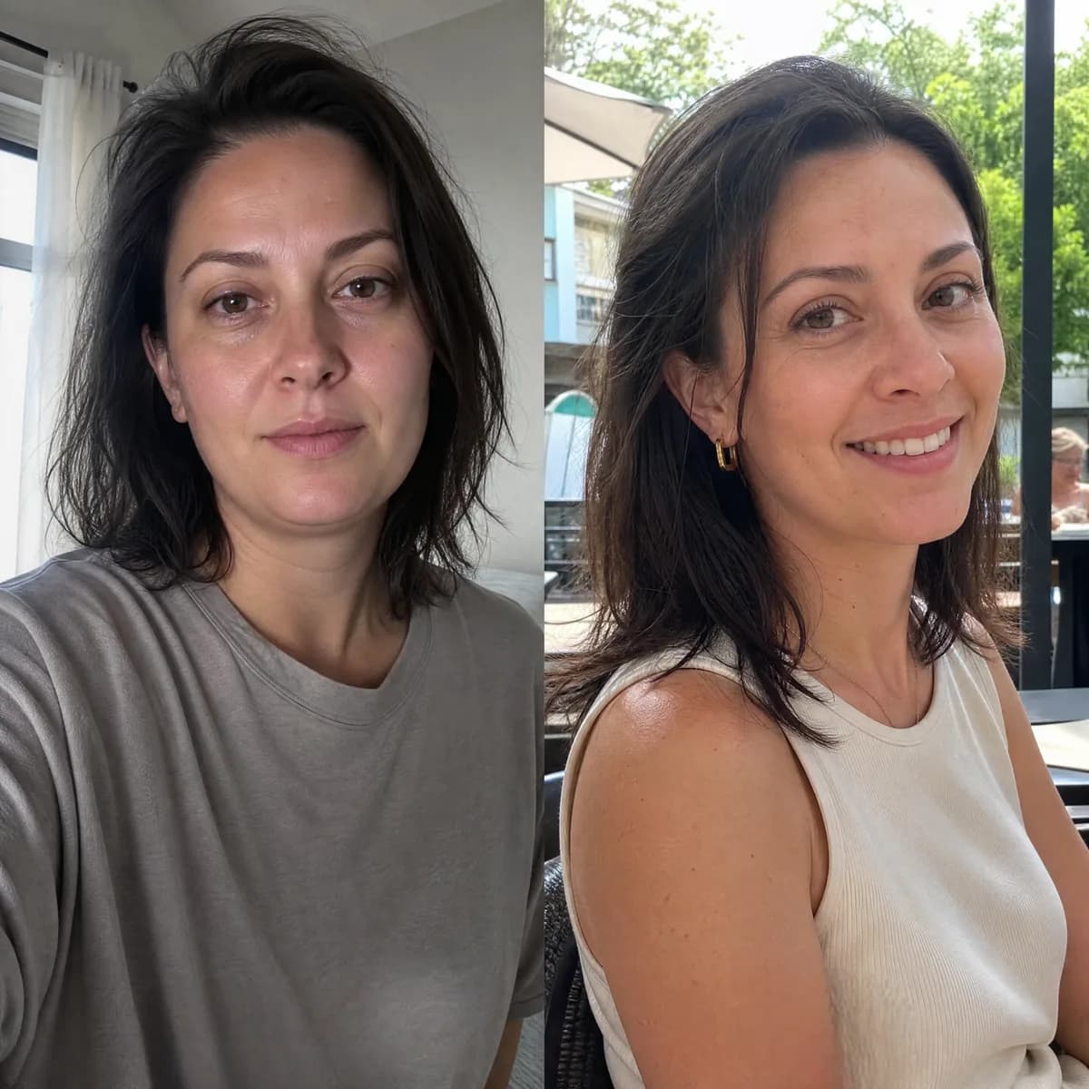 Sarah M., before and after
