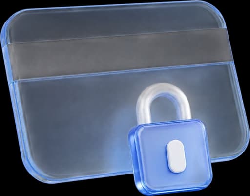 Bank card with a padlock