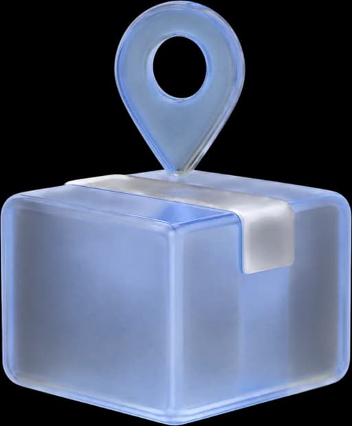 Parcel with a location pin